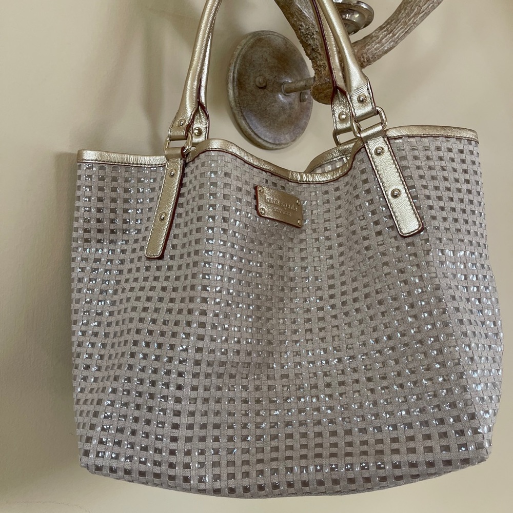 Kate Spade Metallic Gold Tote Bag